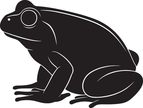 Frog silhouette illustration vector