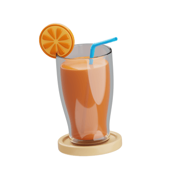 Orange Juice 3D Icon png