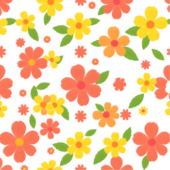 Balanced flower design on Scandinavian textile with geometry. . png