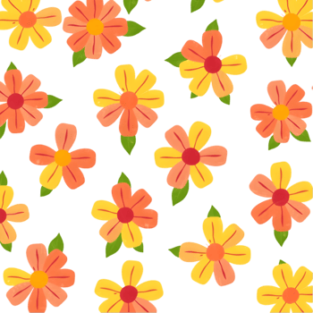 Textile floral print with Scandinavian style and geometric charm. . png