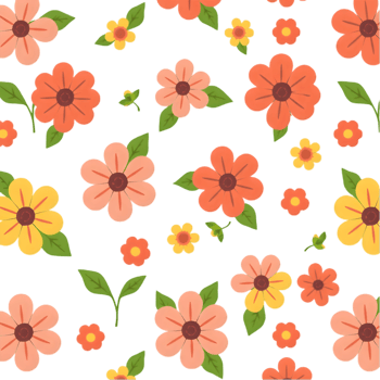 Charming floral pattern for modern Scandinavian geometric textile print. . png