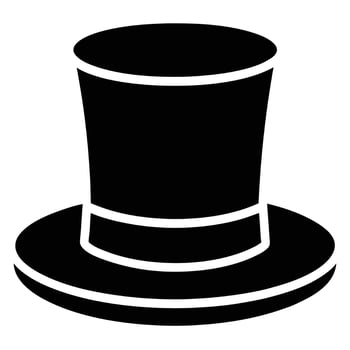 Classic black top hat silhouette illustration for formal occasions and celebrations vector