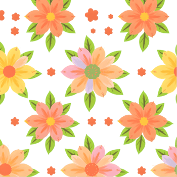 Scandinavian artistic bloom with coral and lavender colors. . png