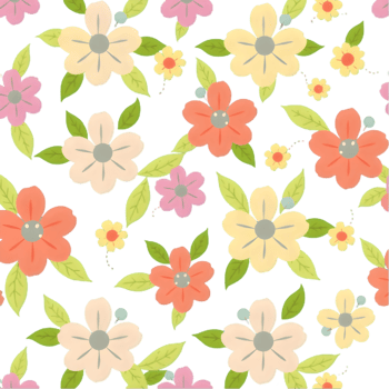 Colorful coral symmetry design in Scandinavian floral pattern. . png