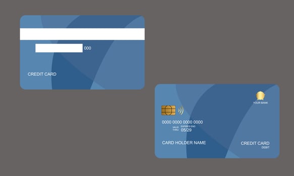 Set of Credit Cards Shapes Light Blue Colors vector