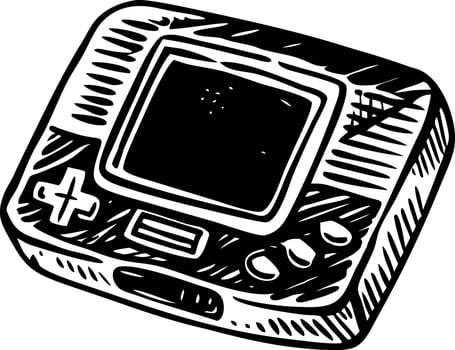 A glyph style icon depicting modern console game vector