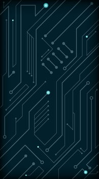 Futuristic Circuit Board Background, Technology Blueprint Circuit Pattern, Sci-fi Circuit Groove Wallpaper vector