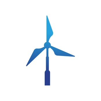 Wind turbine logo vector