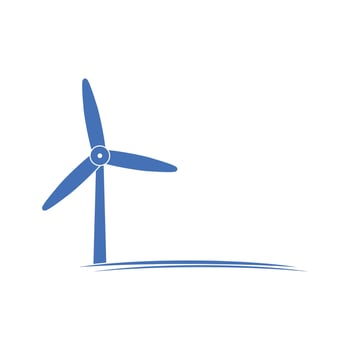 Stylized Wind turbine logo and symbol vector
