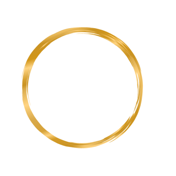 Gold round frame png