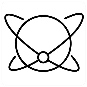 Big Data and technology icon concept in black line color vector