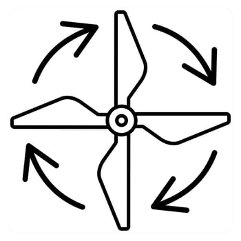 Drone and technology icon concept in black line color vector
