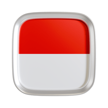 Monaco flag 3d square icon. png