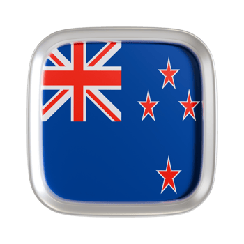 New zealand flag 3d square icon. png