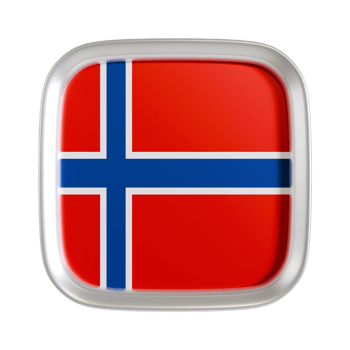 Norway flag 3d square icon. png