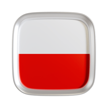 Poland flag 3d square icon. png