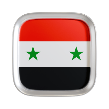 Syria flag 3d square icon. png