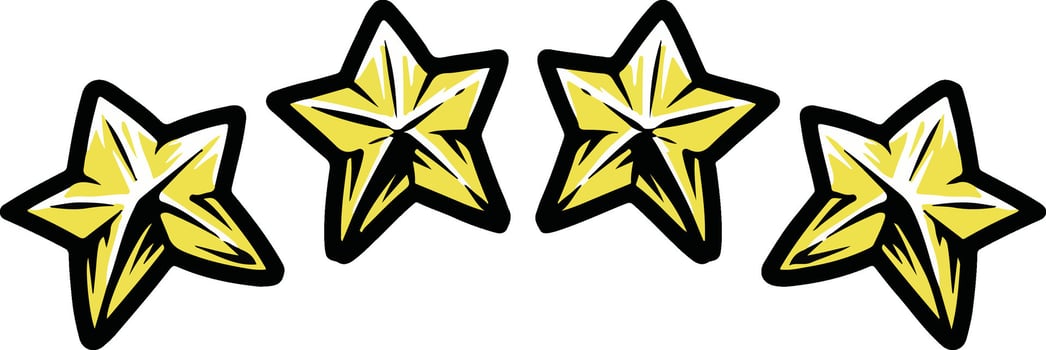 four star illustration vector