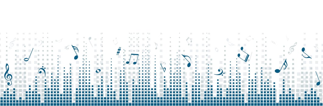 Background with sound scale. vector