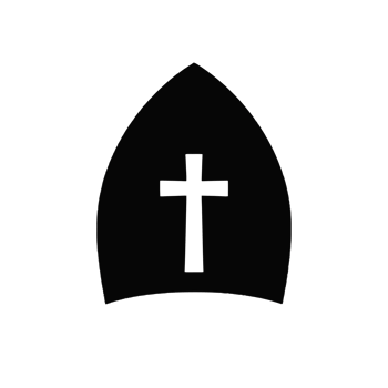 A symmetrical black silhouette shaped like a bishop's mitre is centered cutouts png