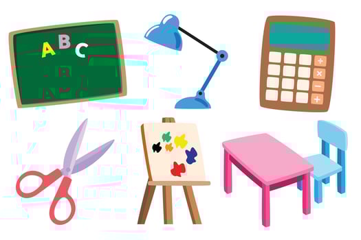 School Education Icons Set illustration vector