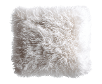 Soft white fluffy pillow for cozy home decor and comfort accessories png