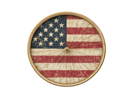 Vintage American flag design for patriotic decor and events png