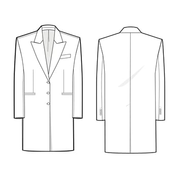blazer jacket mockup template clothing design vector