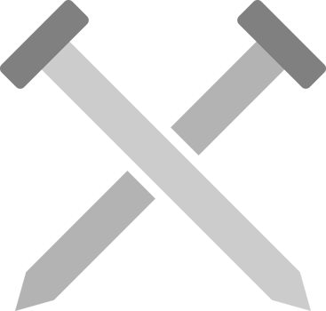 Gray cross metal nail icon png