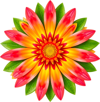 Radiant flower with golden core and airy petal symmetry. . png