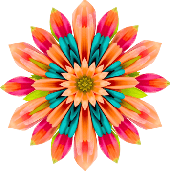 A digital bloom with radiant petals and symmetry. . png