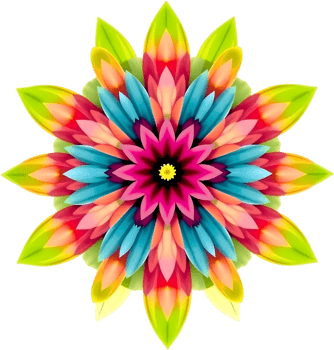 Botanical artwork clipart with vivid petals and shape. . png