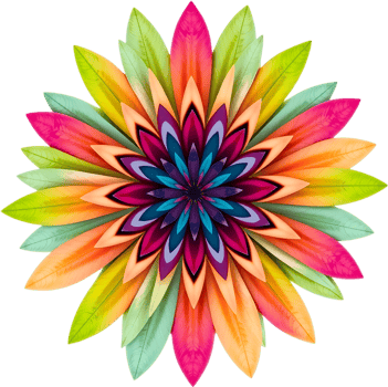 Nature themed floral clipart with balanced bright bloom. . png