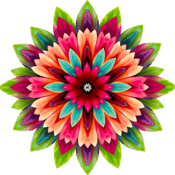 Petal-rich botanical flower design in vivid green tones. . png