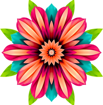 Blooming floral design featuring green leaves and brightness. . png