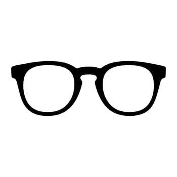 Simple Black Eyeglasses Illustration vector