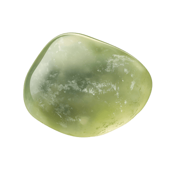 Polished green nephrite jade stone on a transparent background, showcasing its smooth texture and translucent quality Concept of mineralogy, geology, and gemstone png