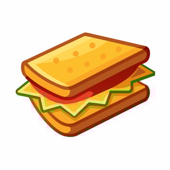 A Simple and Delicious Toast Sandwich vector