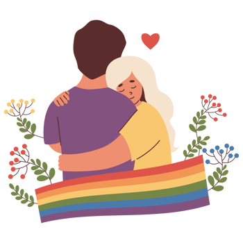 BTQ People. Pride Rainbow Fla png