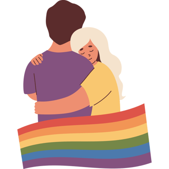 LGBQ People Rainbow Flag. Pride Month png