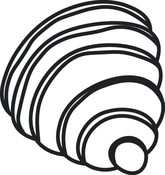Marine Seashell Doodle vector