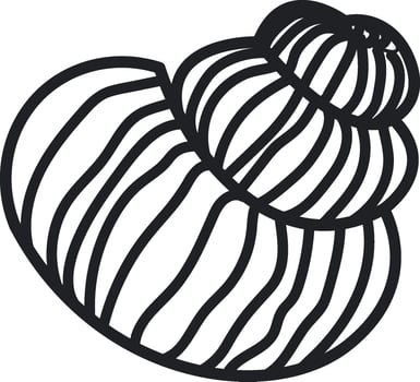 Abstract Nautilus Shell Sketch vector