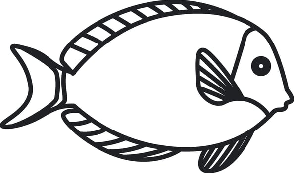 Marine Fish Doodle vector