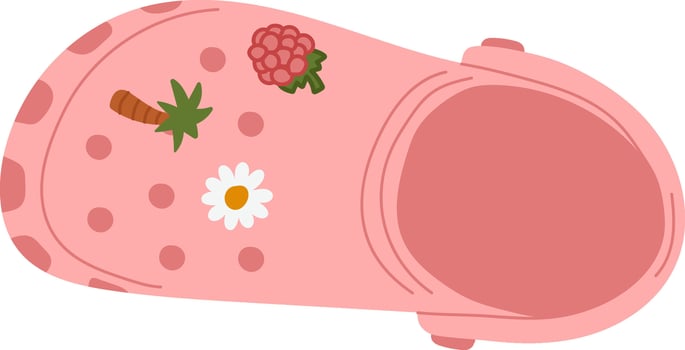 Foam Clog Shoe With Stickers Cartoon vector