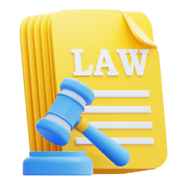 3D Illustration Law Document png
