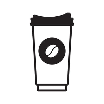 Paper coffee cup icon illustration. vector