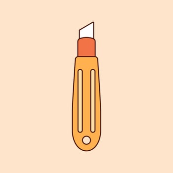 Cutter Icon Illustration. Equipment for art and graphics, creativity and creation, digital creativity. vector