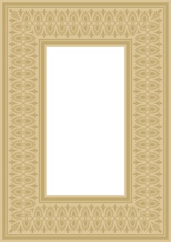 Classic Greek golden square ornament. pattern, ancient Hellenic rectangle. European border. vector