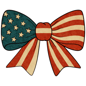Retro American Flag Bow png
