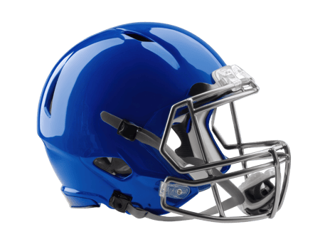 Blue football helmet for sports enthusiasts and athletes training png